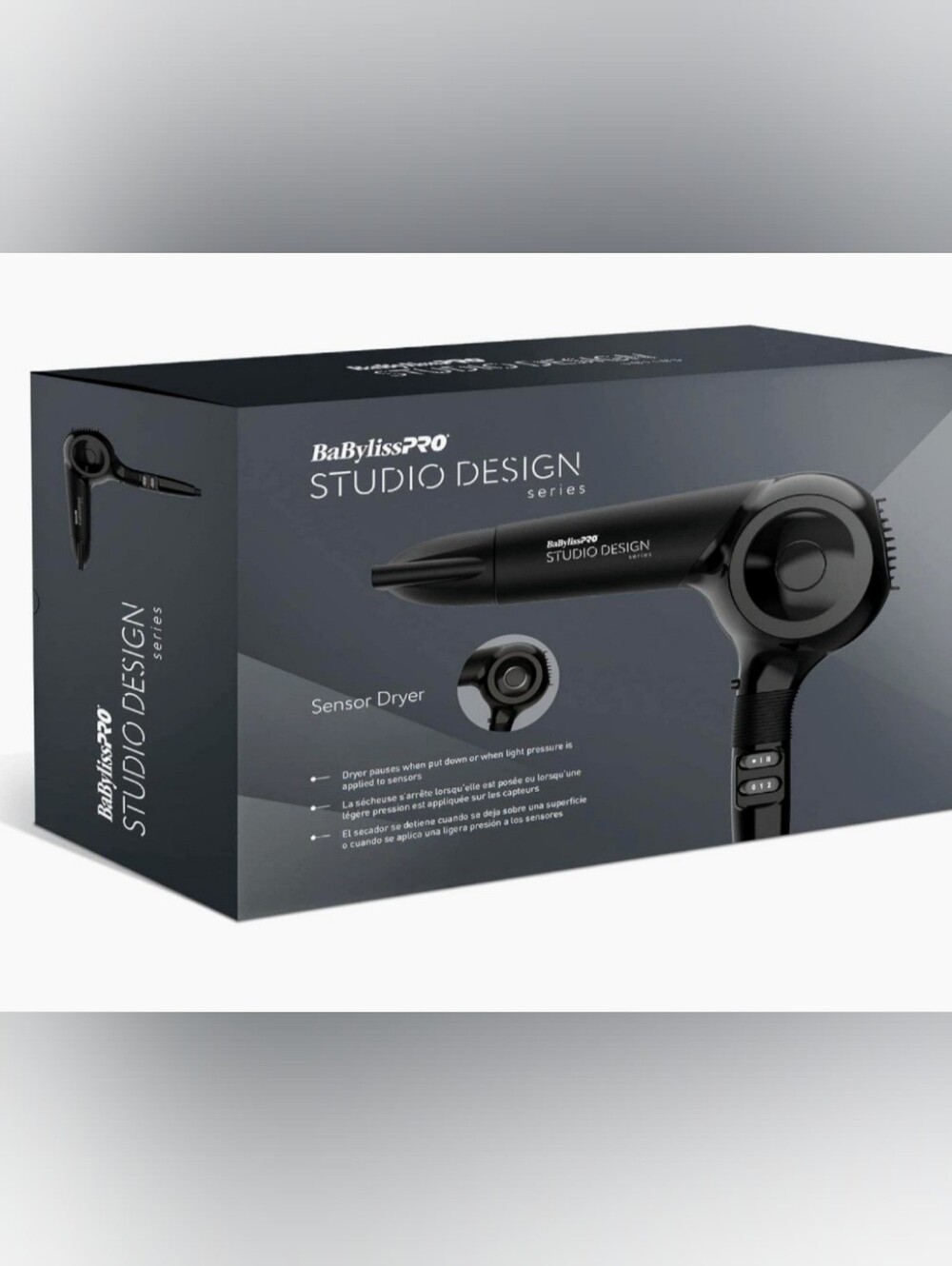 BaByliss Black Studio Design Professional Hair Dryer
